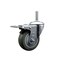 Service Caster 4 Inch Gray Polyurethane Wheel Swivel 58 Inch Threaded Stem Caster Total Lock Brake SCC SCC-TSTTL20S414-PPUB-58212 - alternate 1